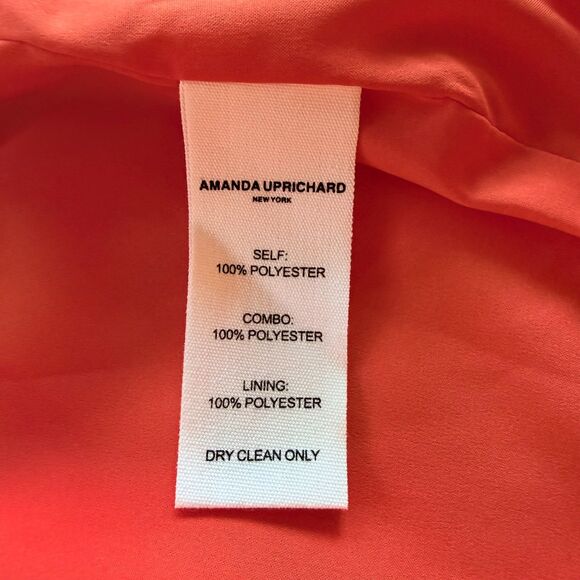 NWT Amanda Uprichard Augusta Sleeveless Mini Tennis Dress in White & Orange Sz S - Picture 11 of 16